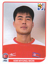 Kim Myong-Won Korea DPR samolepka Panini World Cup 2010 #519